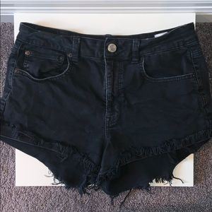 American Eagle Black High Waisted Shorts